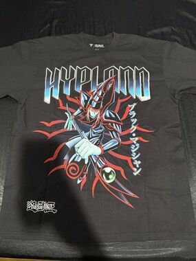 Black Graphic Tee with Blue & Red Black Magician Design